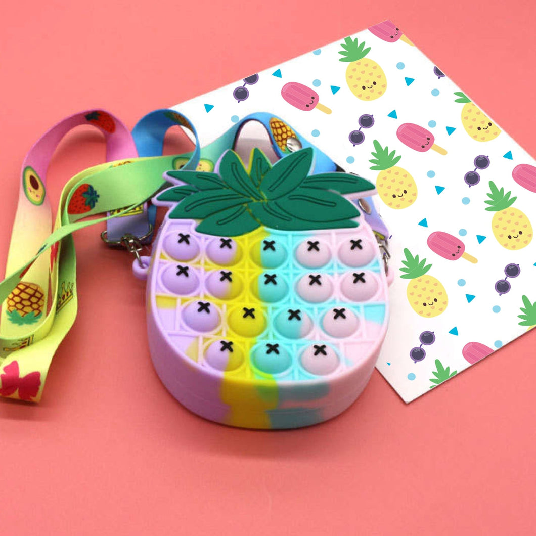 Cartera Pop It Frutas para niñas