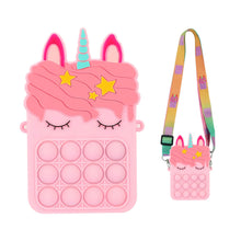 Cargar imagen en el visor de la galería, Cartera Pop It Unicornio para niñas
