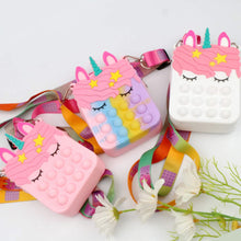 Cargar imagen en el visor de la galería, Cartera Pop It Unicornio para niñas
