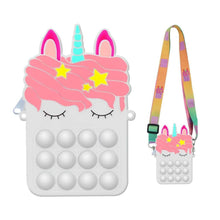 Cargar imagen en el visor de la galería, Cartera Pop It Unicornio para niñas
